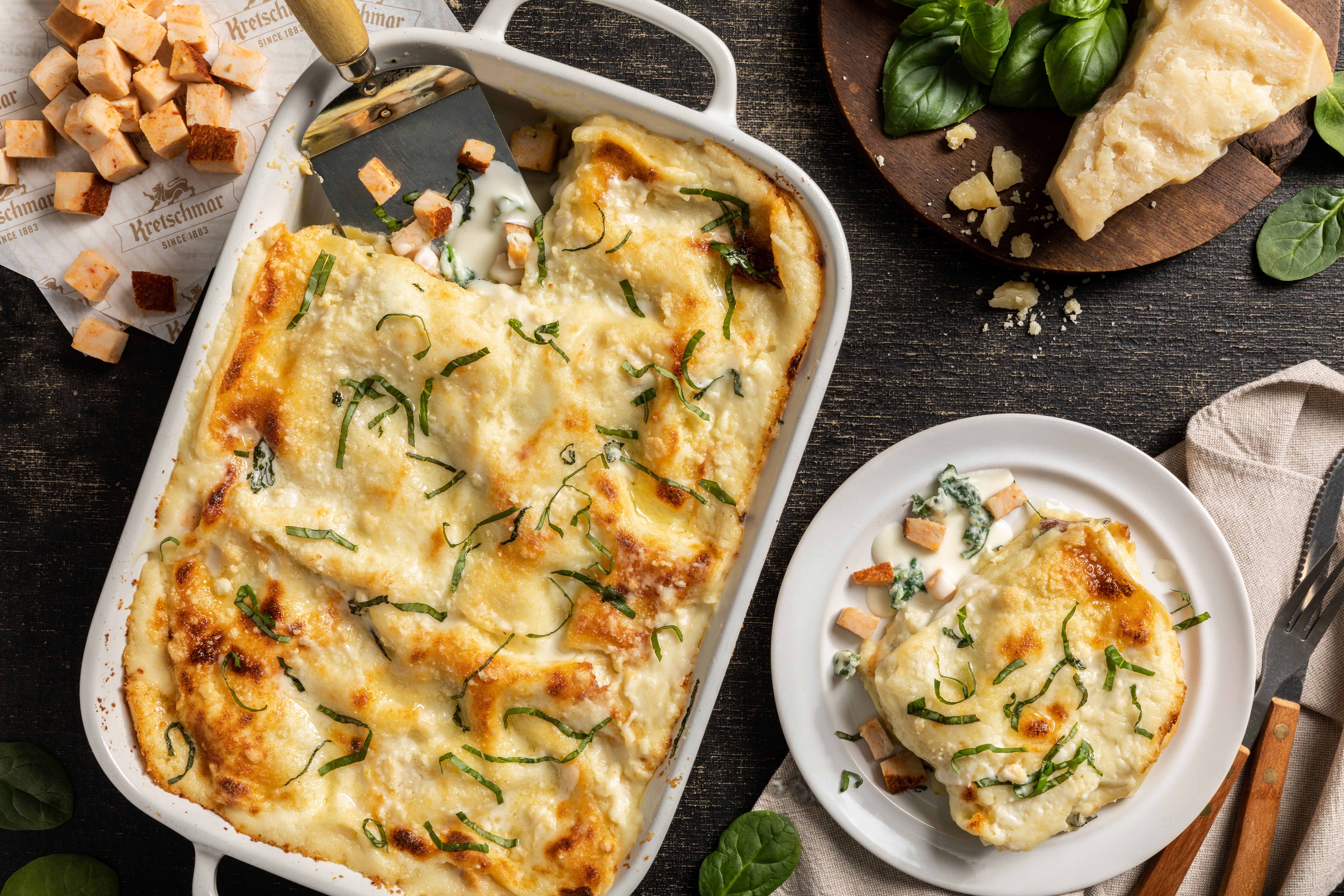 White Chicken and Spinach Lasagna | Kretschmar